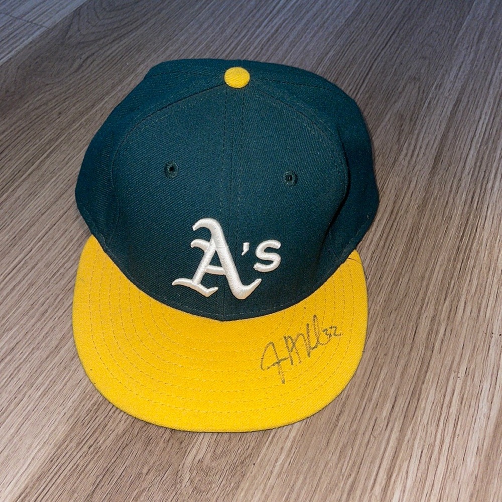 Signed A’s Hat - image 1